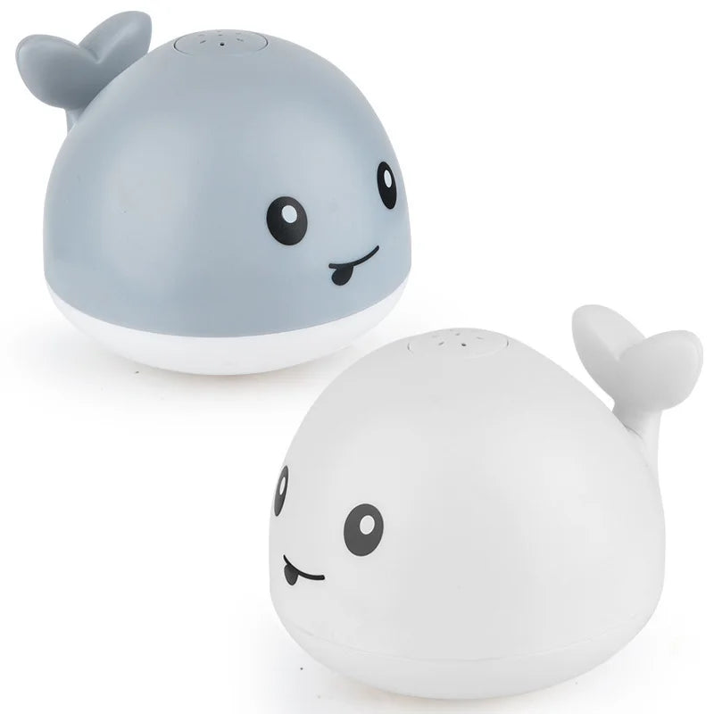 Whale Water Sprinkler Bath Toy with Glowing LED Lights