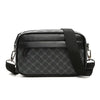 Men's Casual PU Leather Shoulder Bag with Zipper Pockets