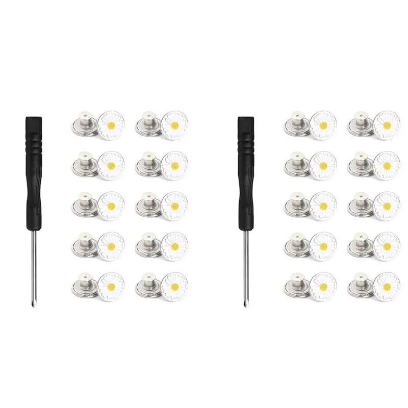 Jeans Button Repair Kit with Tool (17mm)