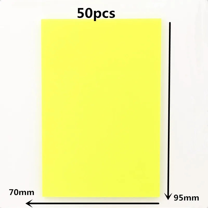 Clear Self-Adhesive Sticky Notes Pack of 50