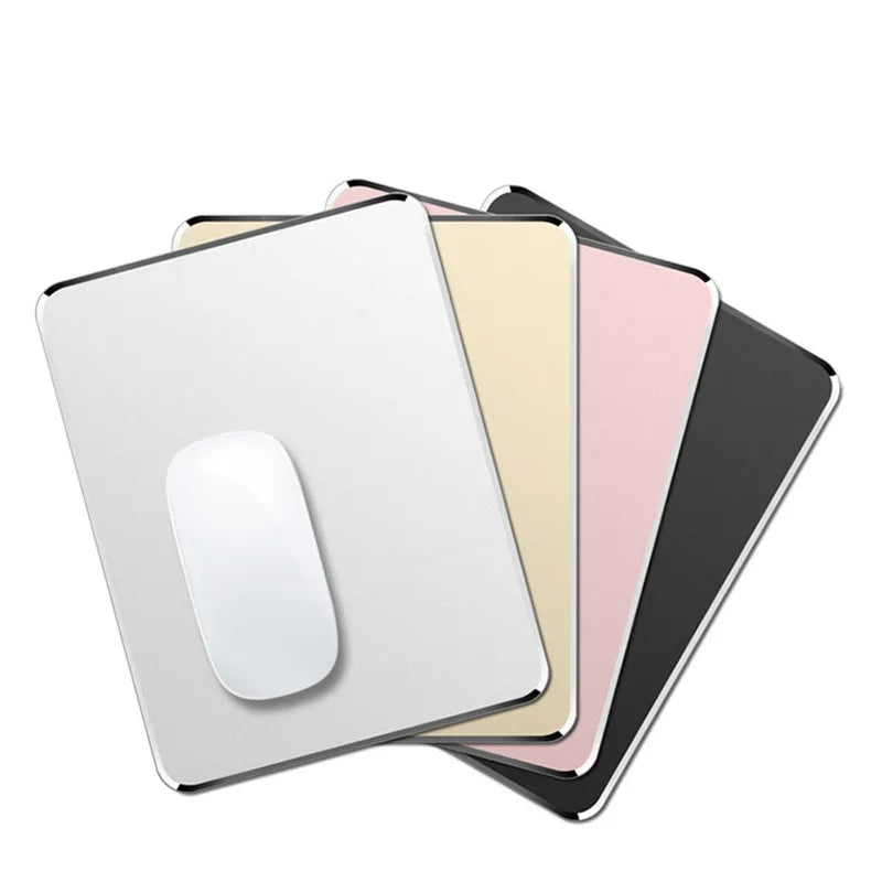 Dual-Sided Aluminum Mouse Pad with Non-Slip Base