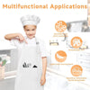 Kids' Chef Apron and Hat Set – Waterproof Cooking & Painting Smock for Boys and Girls