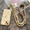 Elegant Gold Keychain Lanyard with Adjustable Neck Strap