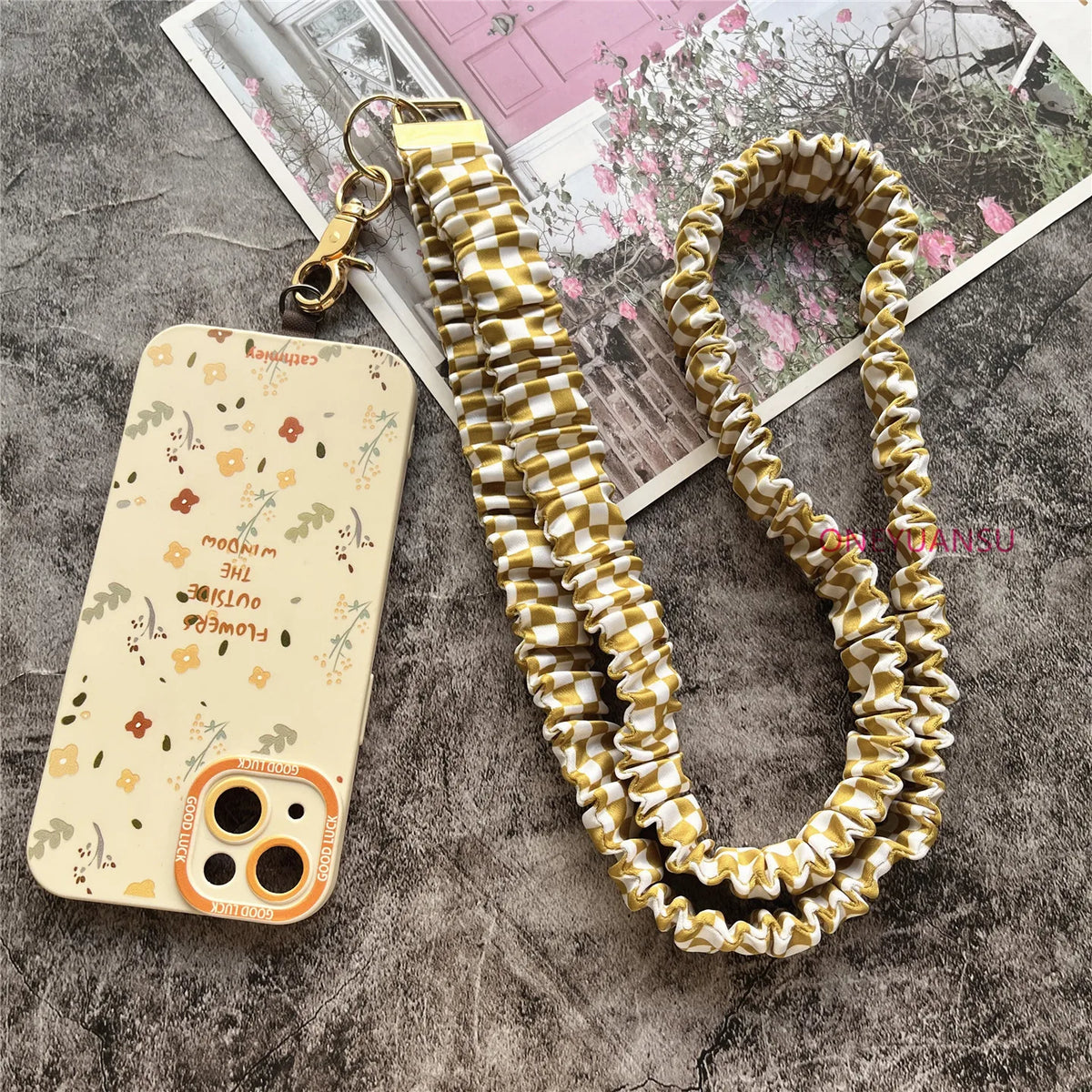 Elegant Gold Keychain Lanyard with Adjustable Neck Strap