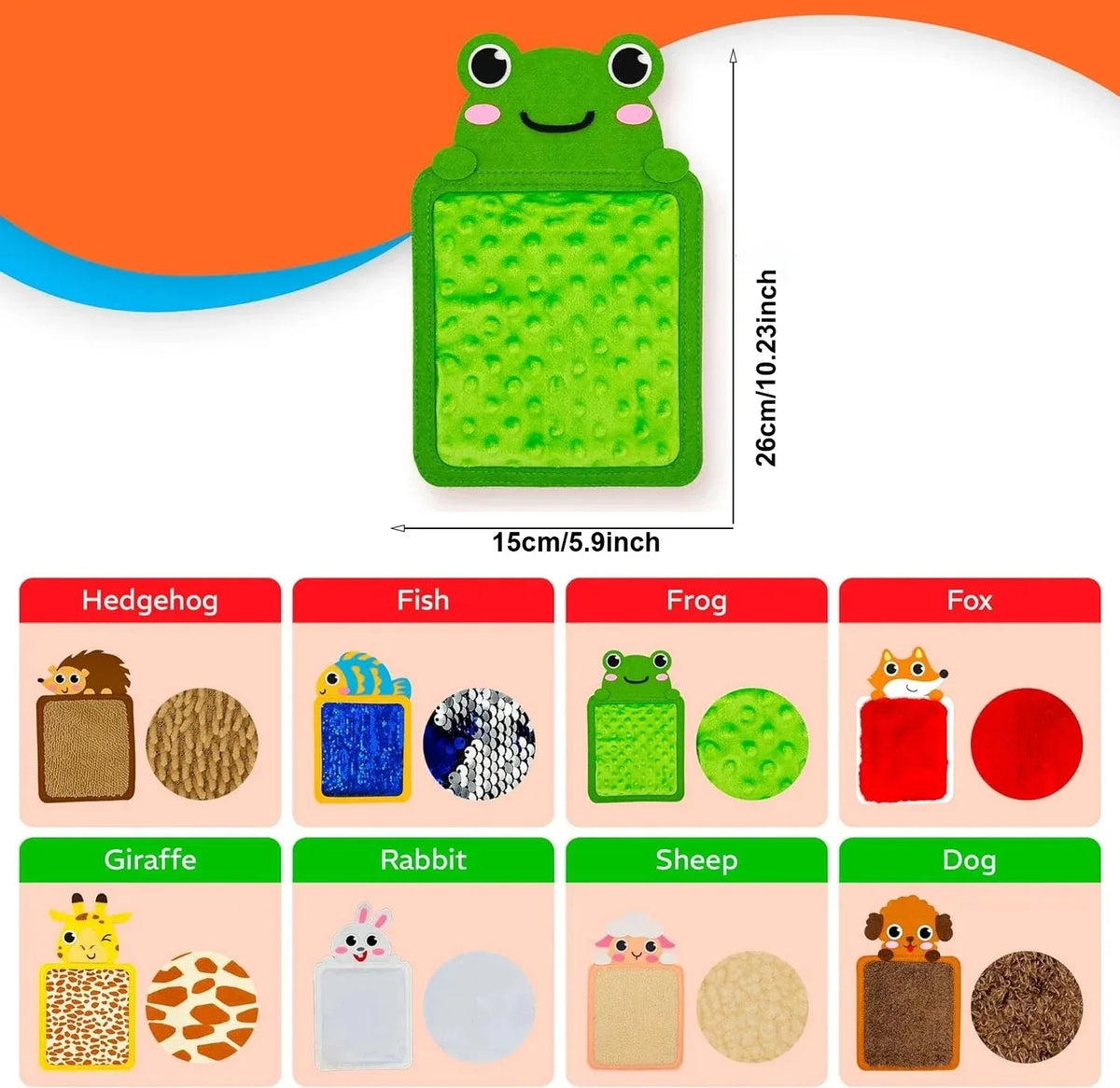 Cartoon Animal Sensory Mats for Tactile Exploration