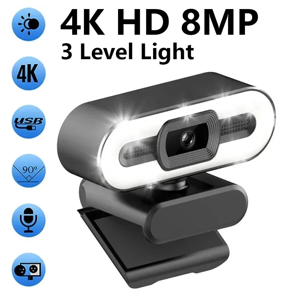 4K Auto-Focus Webcam with Built-in Microphone