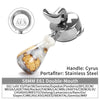 Stainless steel double-mouth espresso portafilter for E61 machines