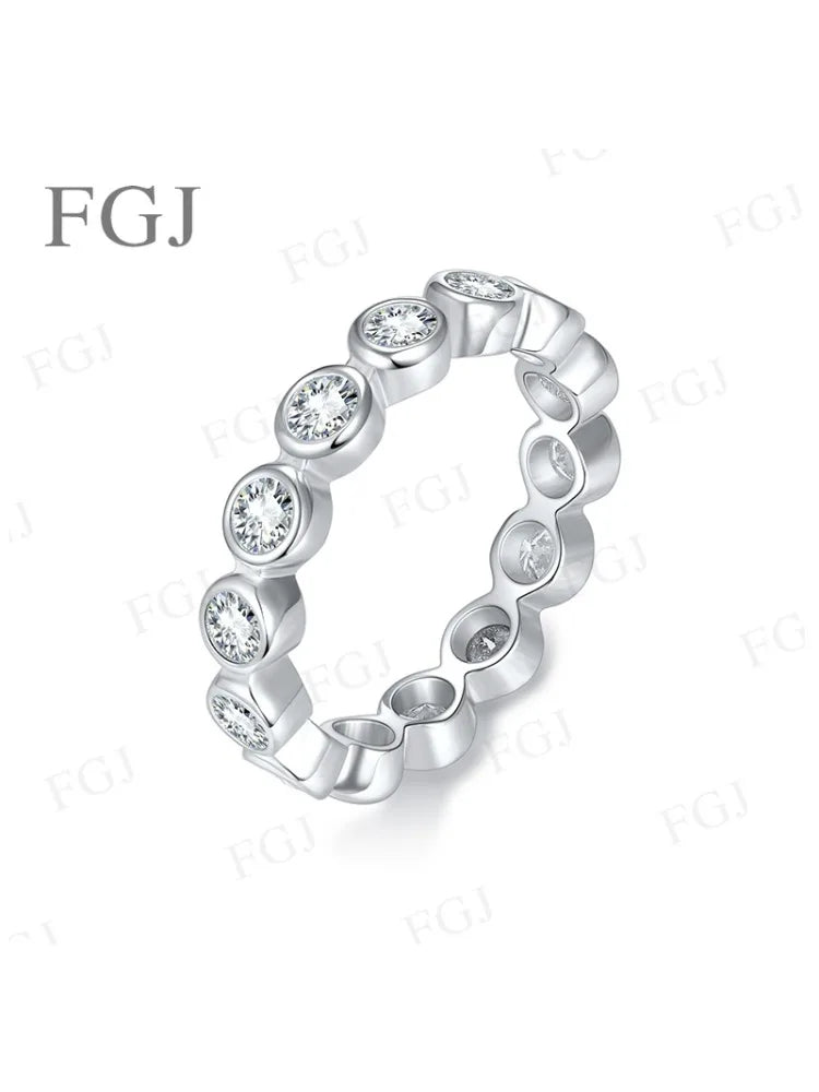 Elegant Moissanite Solitaire Ring in Sterling Silver
