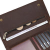 Vintage Leather Bifold Wallet with Metal Chain