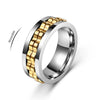 Gear-Chain Rotating Anxiety Ring