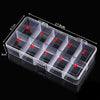 Clear Nail Tip Storage Box with Compartments