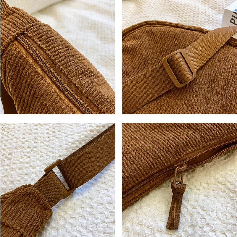 Women's Corduroy Hobo Shoulder Bag