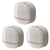 A white waterproof hanging soap holder with drainage for the shower.