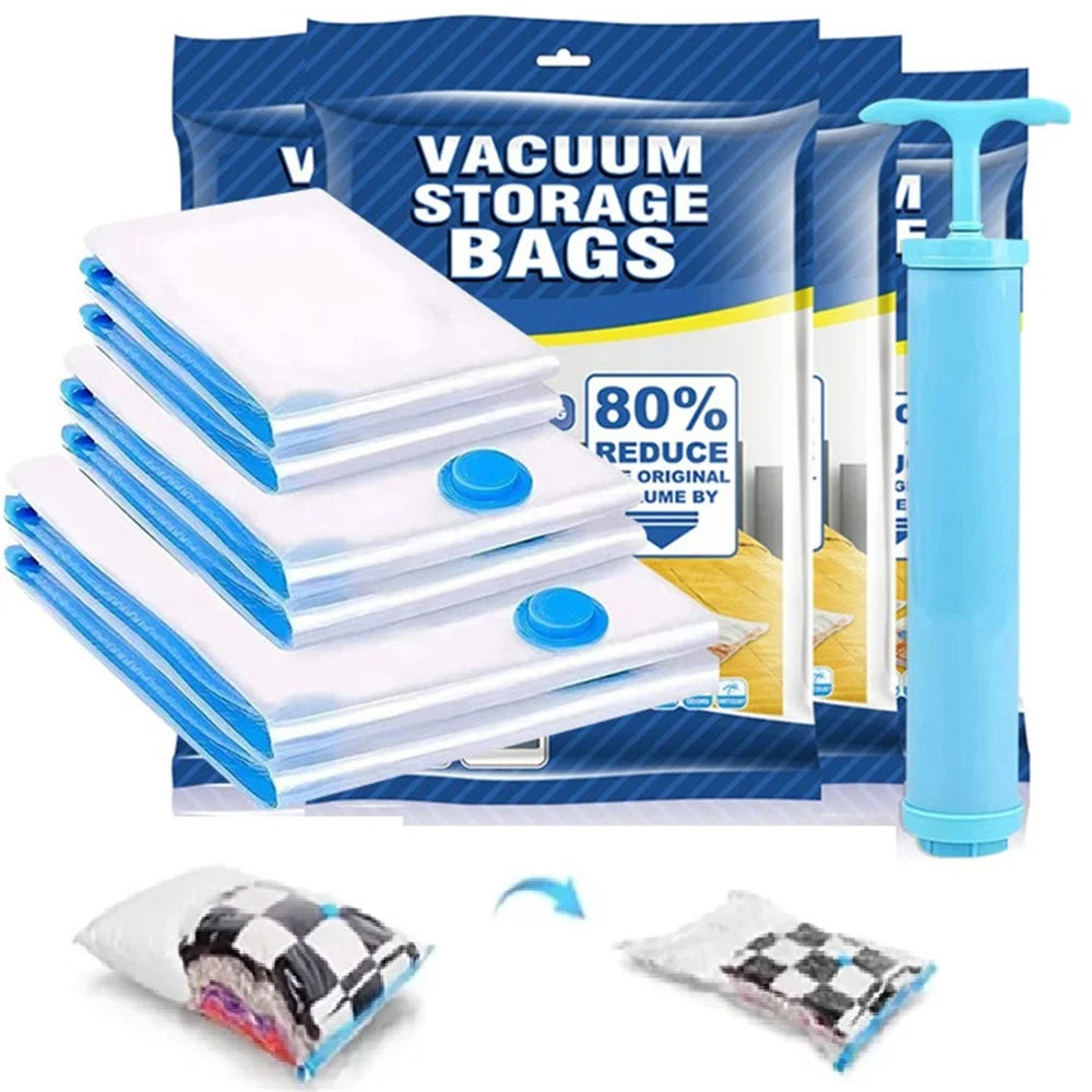 Electric Vacuum Compression Pump for Space-Saving Storage