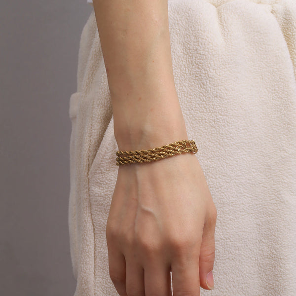 Triple-Layer Twist Chain Bracelet
