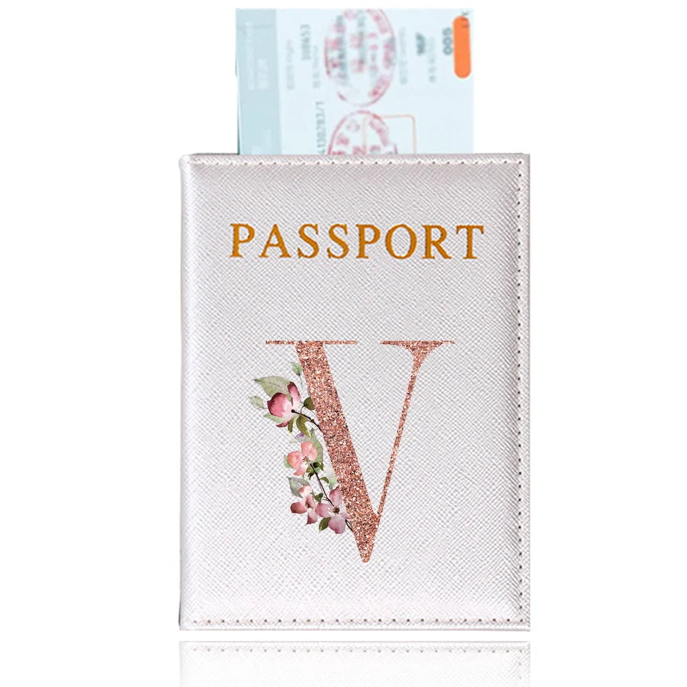 Elegant Rose Gold Passport Cover