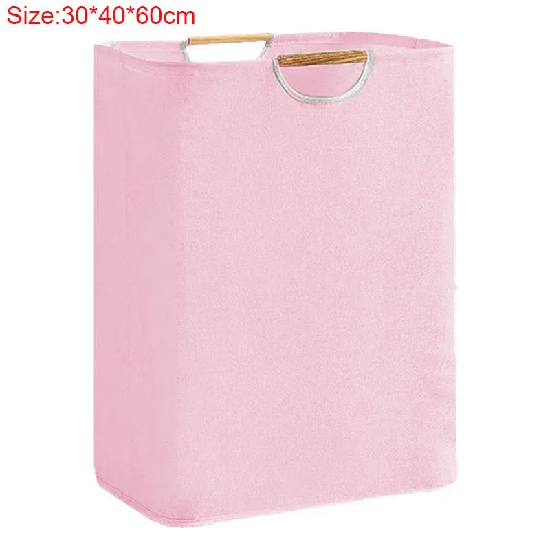 Foldable Cotton Laundry Basket with Handles