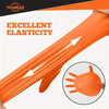 Orange Titanflex elastic strip demonstrating excellent elasticity and texture.