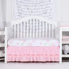 Two-Layer Ruffled Crib Bed Skirt for Standard and Toddler Beds