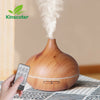 Ätherisches Öl Diffusor mit Holzoptik und Fernbedienung
