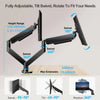 Dual Monitor Desk Mount with Full Motion Arms