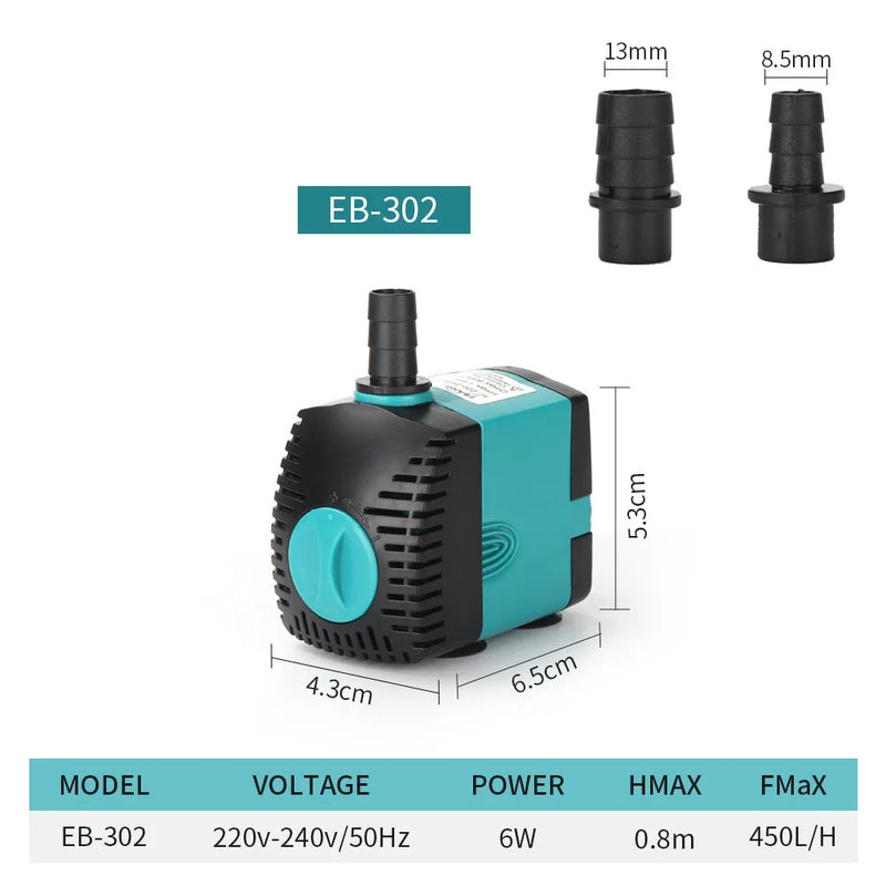 Submersible Water Pump for Aquariums and Fish Ponds