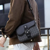 Men's Jacquard Crossbody Bag with Waterproof Finish