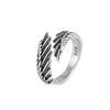 Sterling Silver Angel Wing Feather Rings