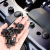 Durable Push-Type Retainer Clips for Car Trim and Body Panels