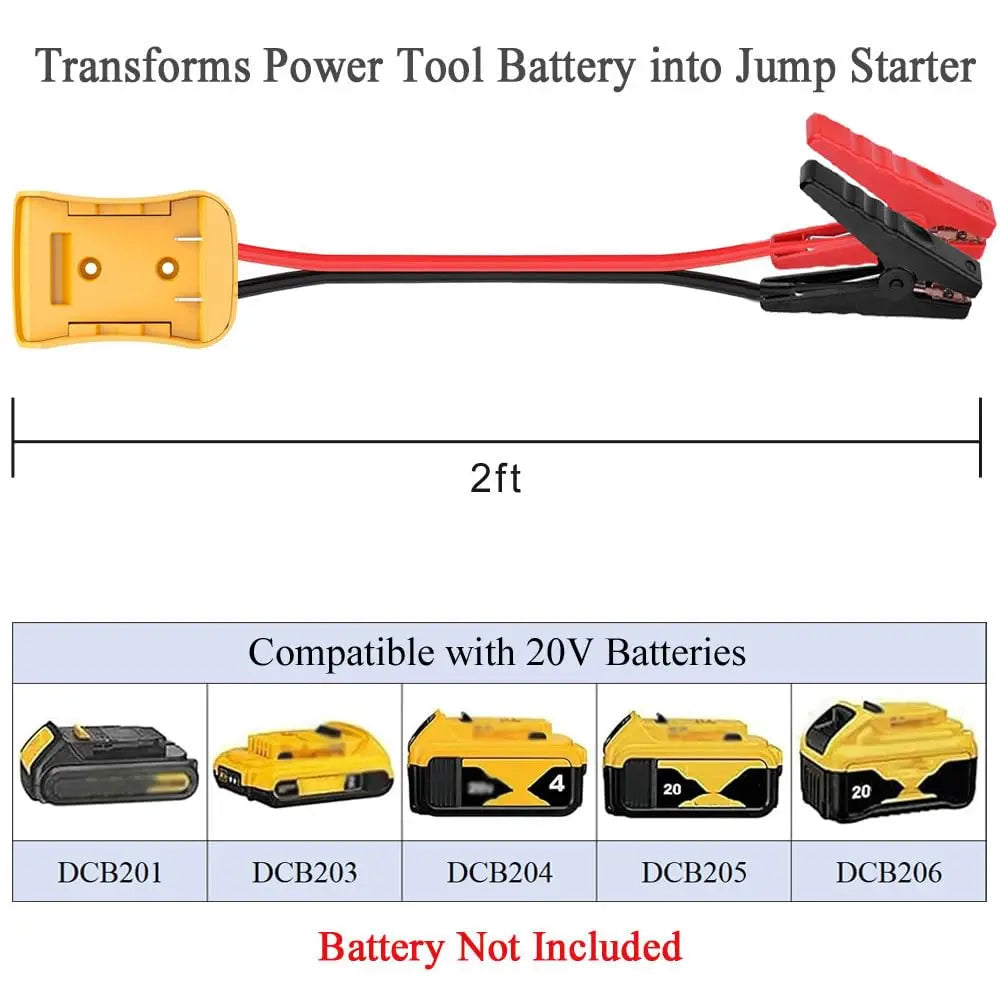 20V Battery-Powered Car Jump Starter with Adapter