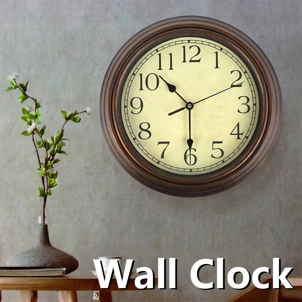 Retro amerikanische Wanduhr - Klassischer stiller Mechanismus