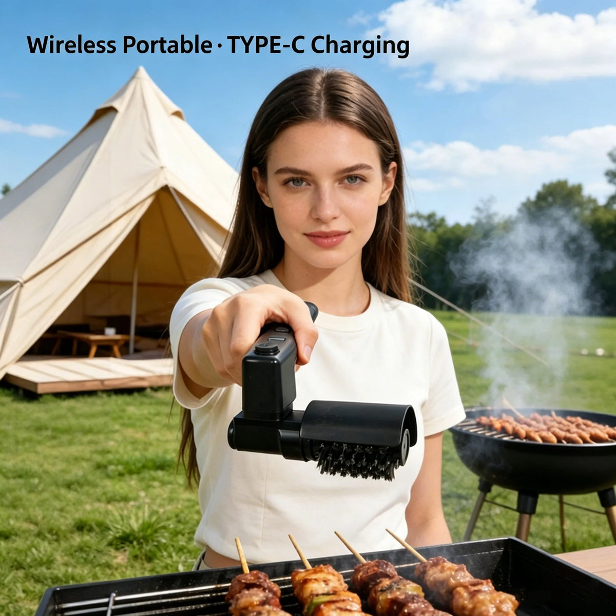 Brosse Rechargeable pour Barbecue Électrique