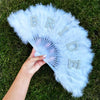 Elegant White Feather Fan for Weddings and Bridal Events