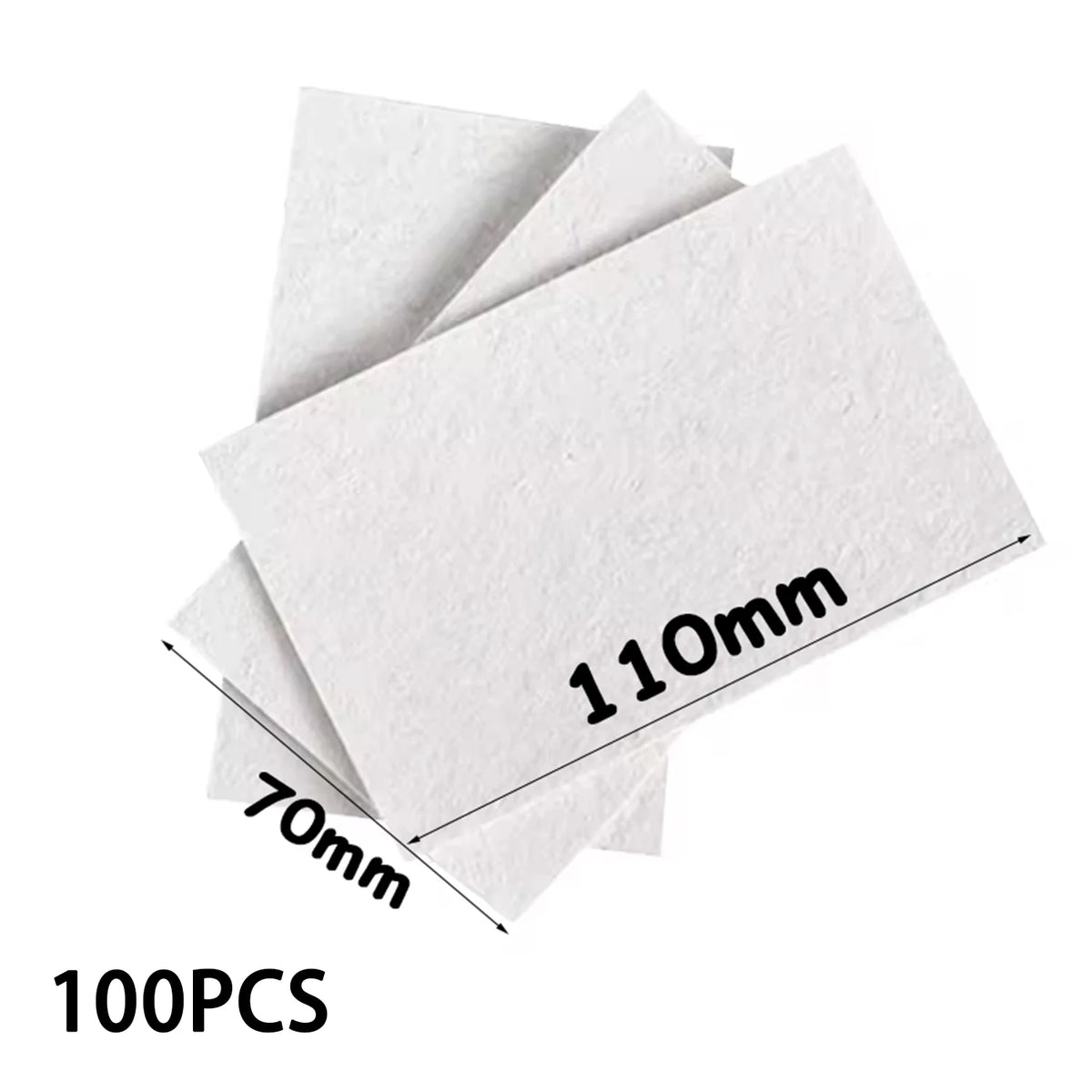 A stack of 100 pieces of white puffy texture painting paper, showing various thicknesses.