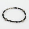 Natural Stone & Stainless Steel Beaded Bracelet