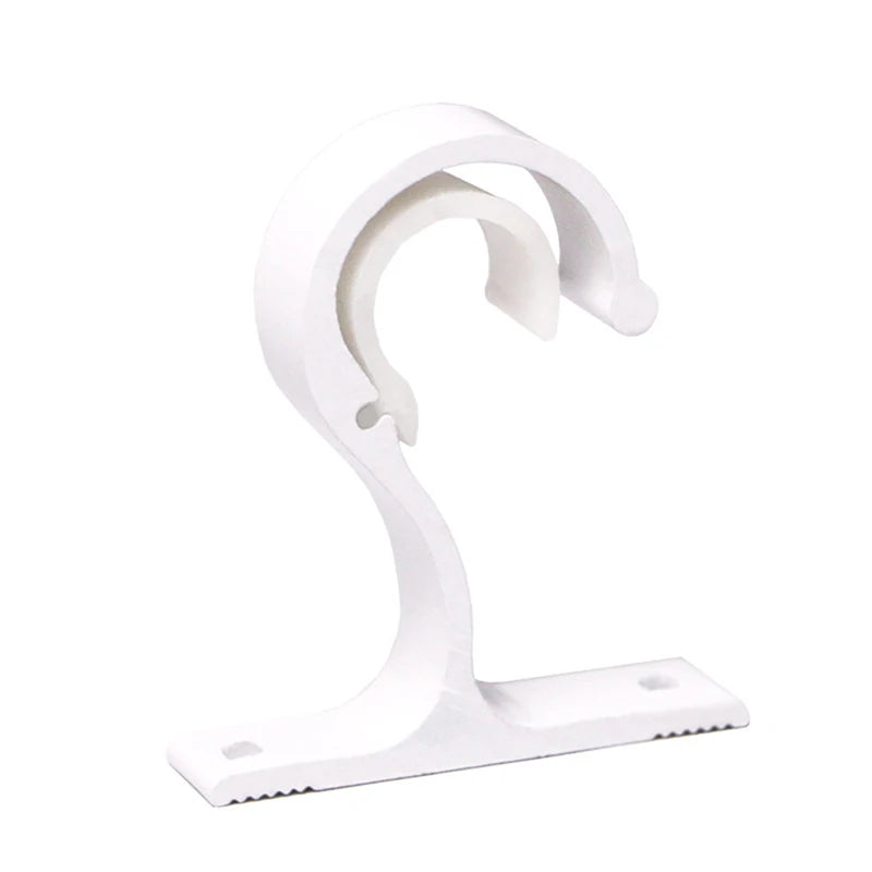 White durable curtain rod brackets designed for secure window treatments