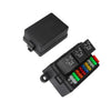 Black waterproof relay and fuse box with ATC/ATO blade holder