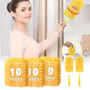 Yellow disposable 360 degree microfiber duster refills shown being used on a surface.