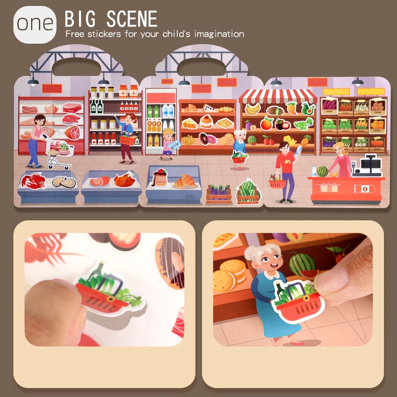 Reusable Jelly Sticker Book for Kids