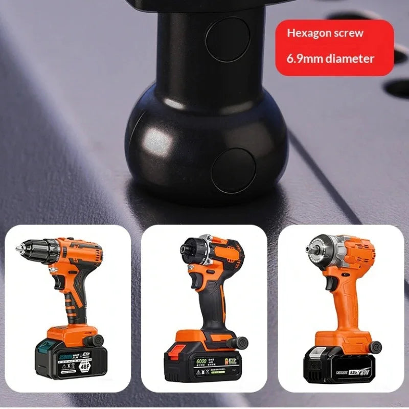 Self-Locking Drill Holder with Quick-Release Belt Clip