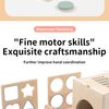 Montessori 4-in-1 Wooden Color Sorting & Shape Matching Box for Toddlers