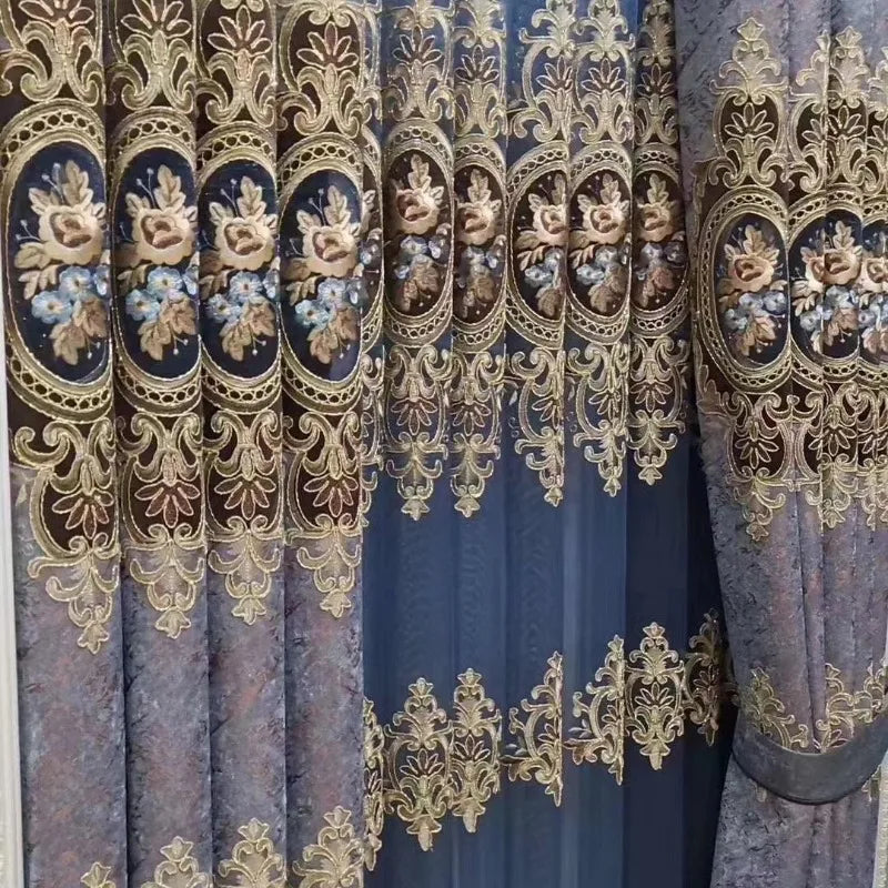 Rideaux à Broderie Florale Élégants