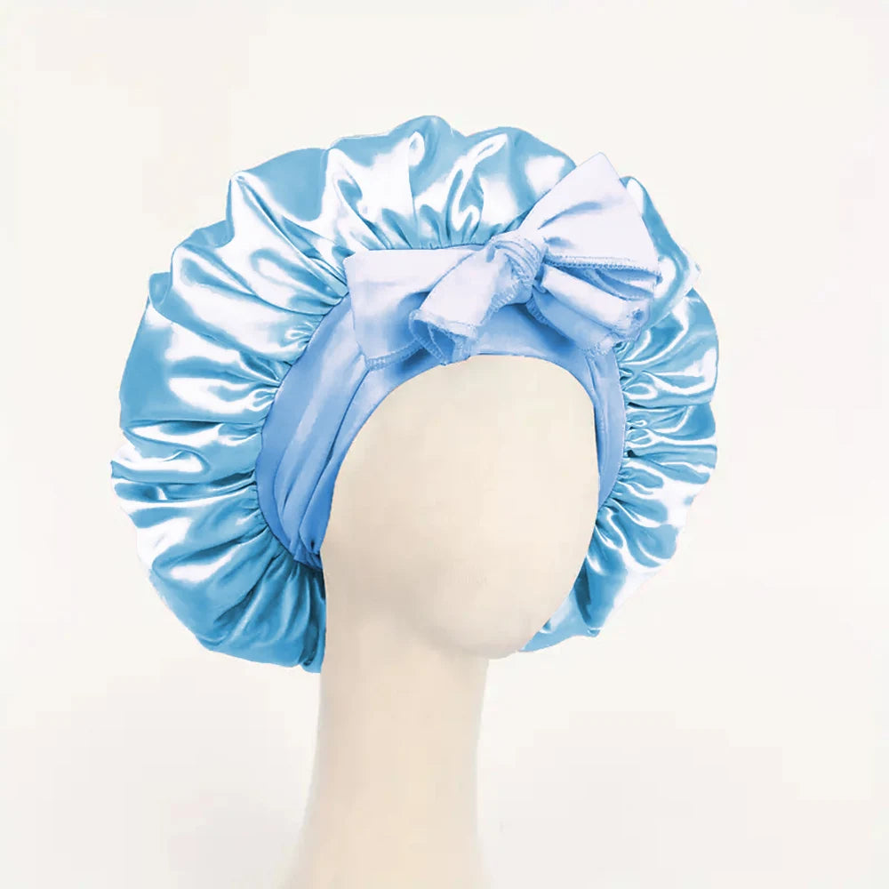 Adjustable Satin Sleep Bonnet with Tie Band