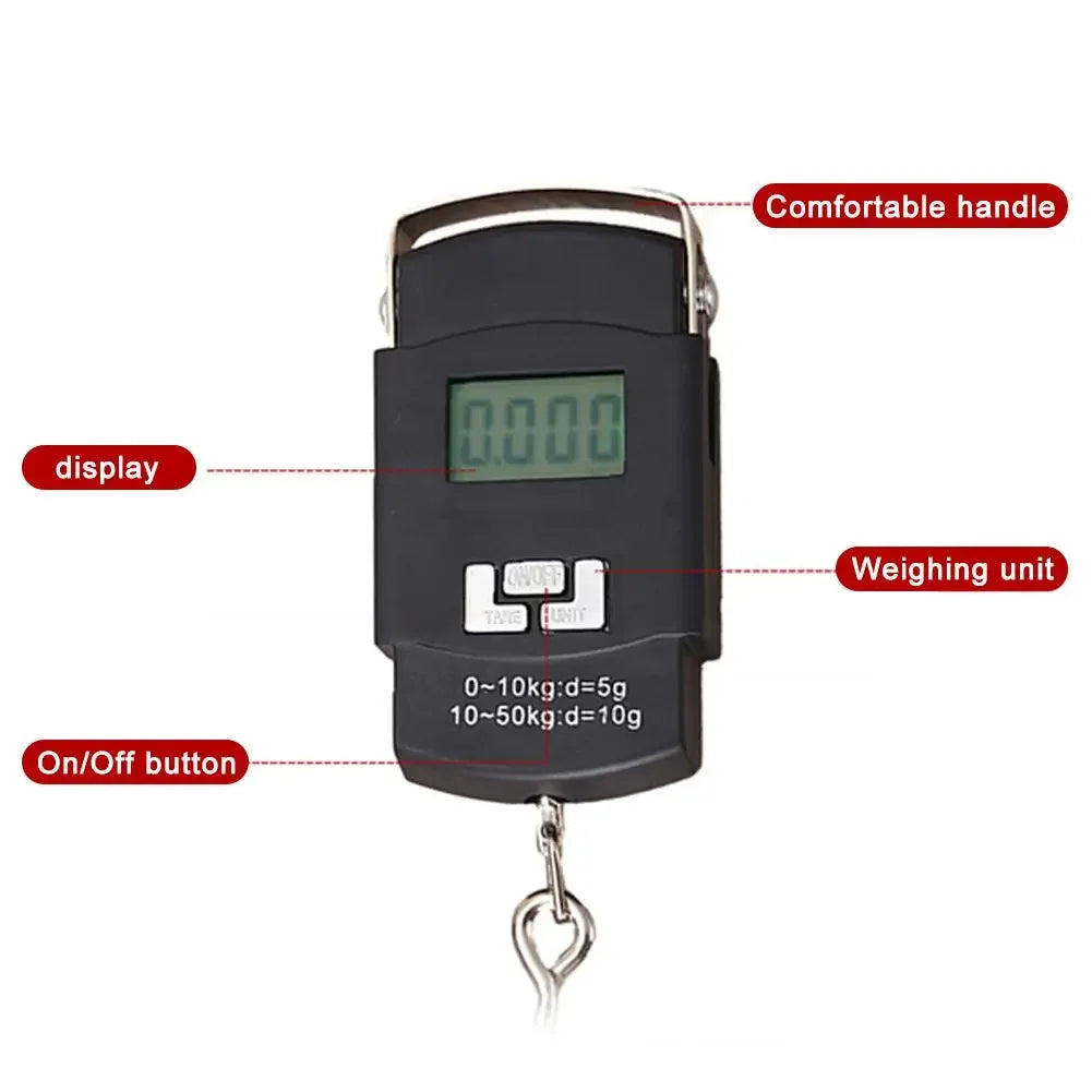 Portable Digital Hanging Scale with LCD Display