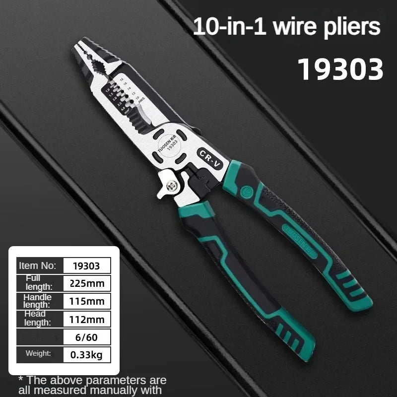 9-in-1 Multifunctional Wire Stripping Pliers with Crimping Action
