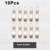 Ten pieces of wave golden metal zipper pull replacement sliders for luggage bags and jackets