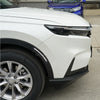 Front view of a white Honda CR-V showing the LED daytime running lights and dynamic turn signal.