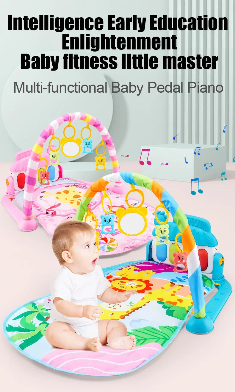 Musical Activity Gym with Kick-and-Play Piano for Babies