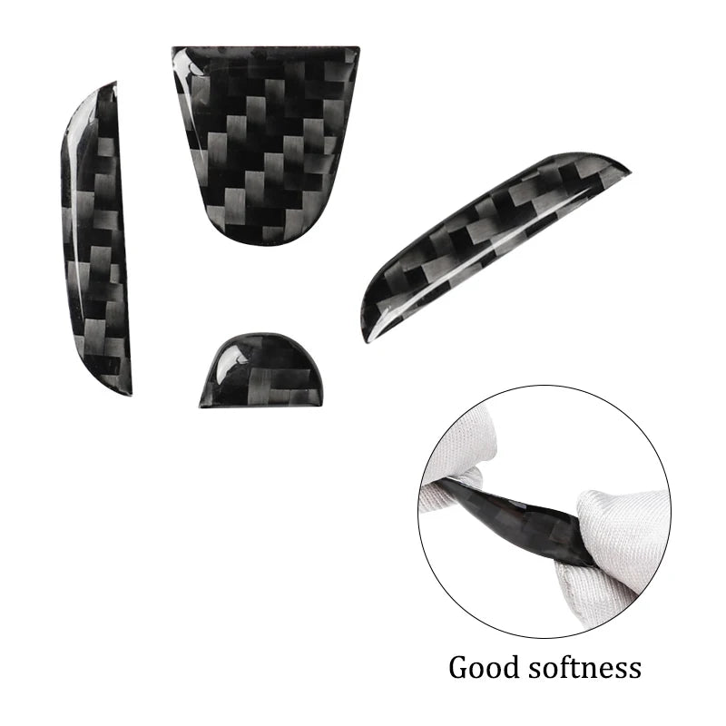 Carbon Fiber Steering Wheel Emblem Decals for Honda Models 2015-2022