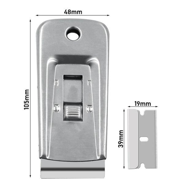 Stainless Steel Razor Scraper with Retractable Blade